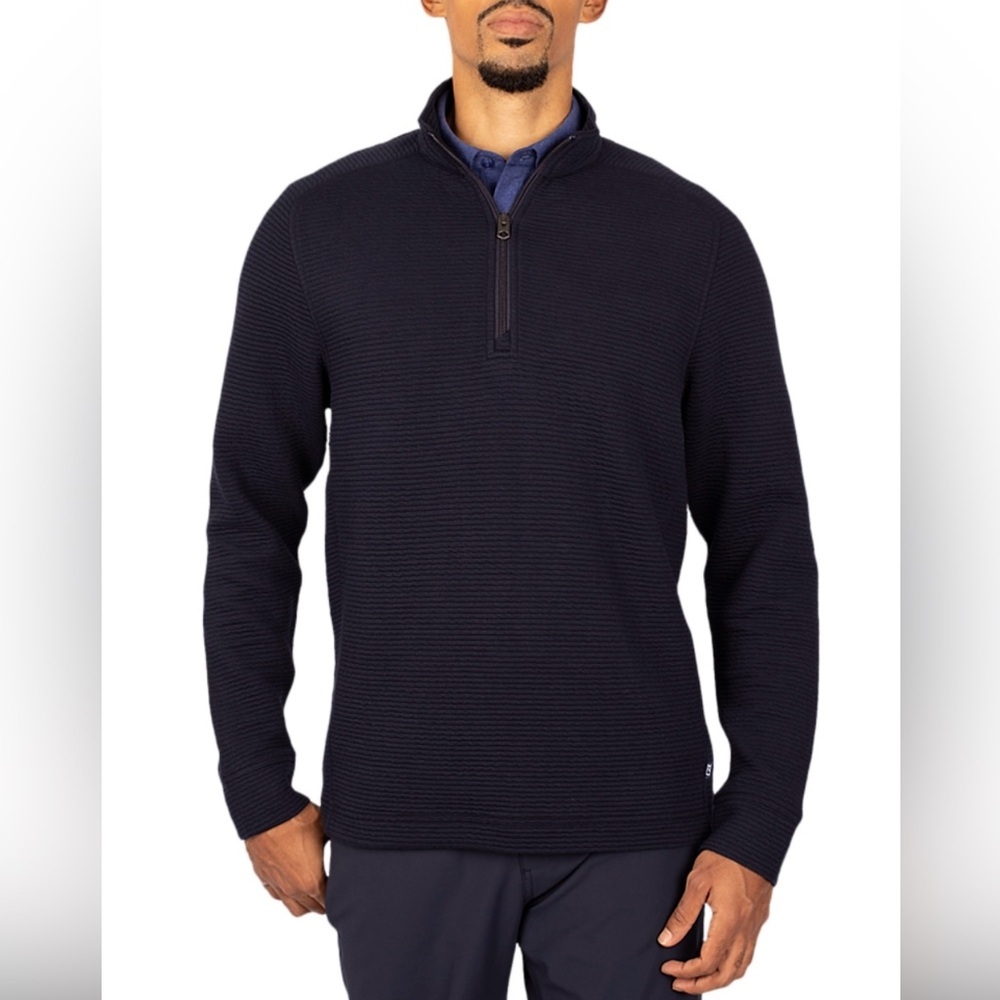 Cutter & Buck Black‎ Mens Coastal 1/2 Zip - Size XL
